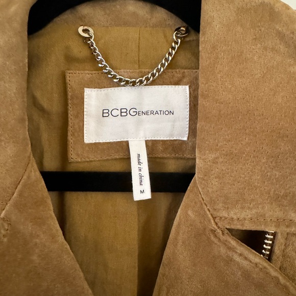 BCBGeneration Tan Suede Moto Jacket - Picture 2 of 6